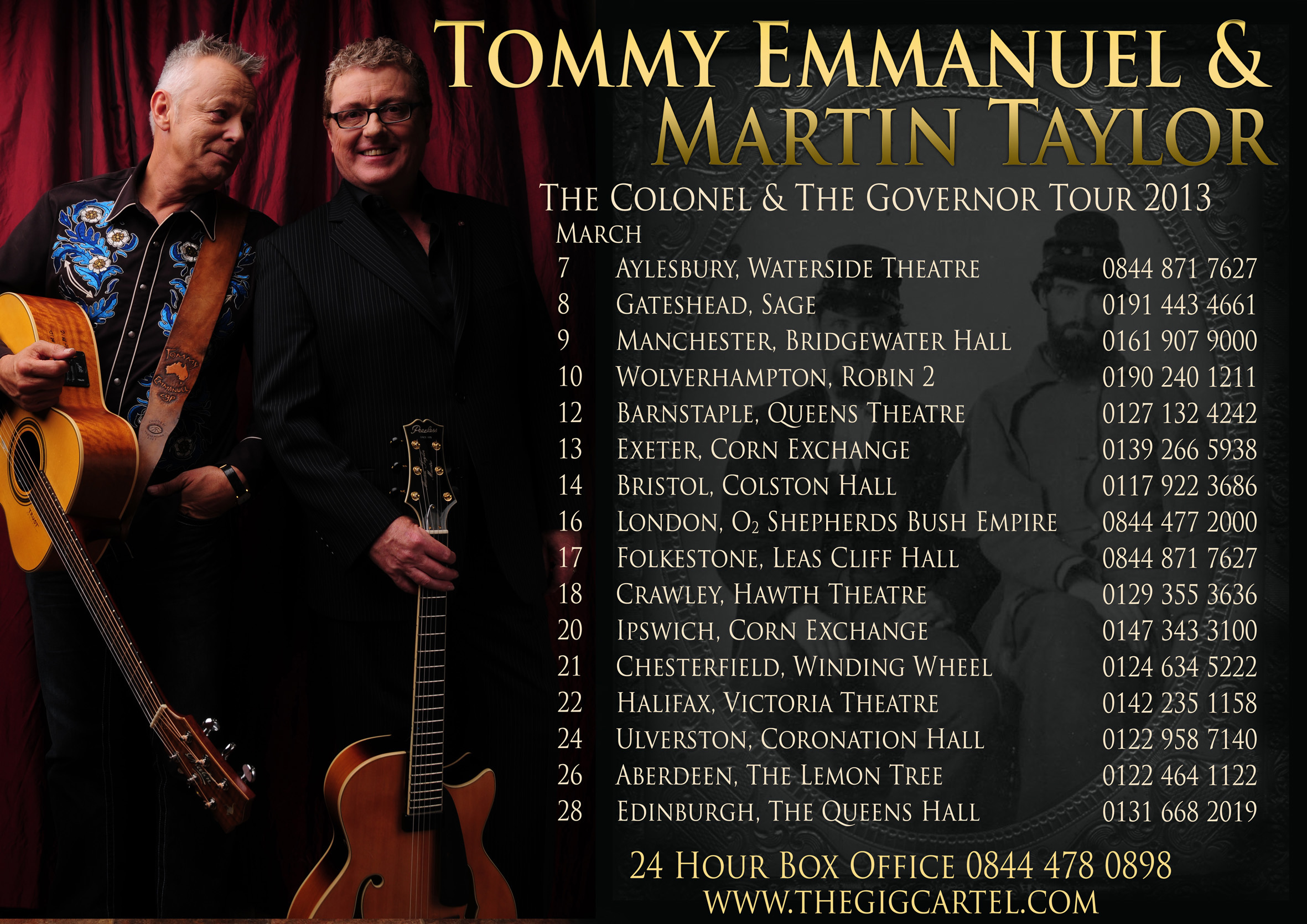 Martin Taylor and Tommy Emmanuel UK Tour Martin Taylor